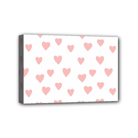 Small Cute Hearts   Mini Canvas 6  x 4  (Stretched)