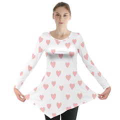 Small Cute Hearts   Long Sleeve Tunic  by ConteMonfreyShop