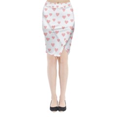 Small Cute Hearts   Midi Wrap Pencil Skirt