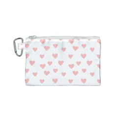 Small Cute Hearts   Canvas Cosmetic Bag (small) by ConteMonfreyShop