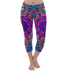 Mandala Fishes Capri Winter Leggings  by ConteMonfreyShop