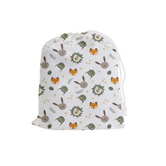 Rabbit, Lions And Nuts   Drawstring Pouch (large) by ConteMonfreyShop