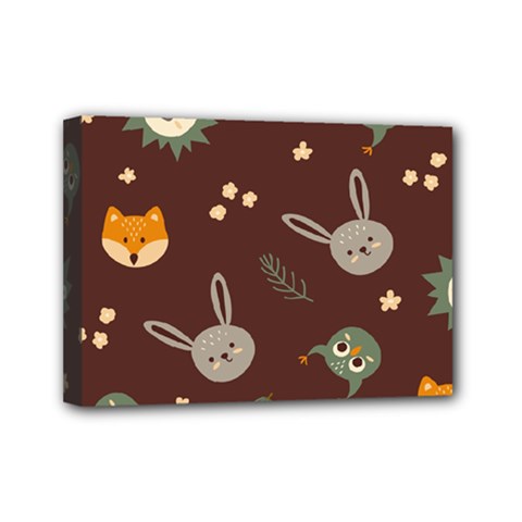 Rabbits, Owls And Cute Little Porcupines  Mini Canvas 7  X 5  (stretched) by ConteMonfreyShop