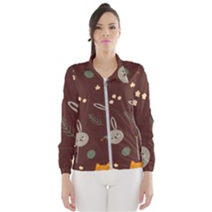 Rabbits, Owls And Cute Little Porcupines  Women s Windbreaker by ConteMonfreyShop