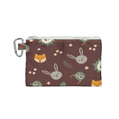 Rabbits, Owls And Cute Little Porcupines  Canvas Cosmetic Bag (small) by ConteMonfreyShop