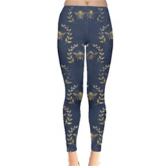 Blue Golden Bee   Leggings  by ConteMonfreyShop