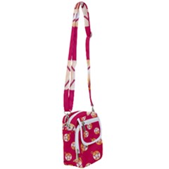 Orange Ornaments With Stars Pink Shoulder Strap Belt Bag