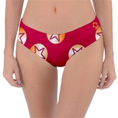 Orange Ornaments With Stars Pink Reversible Classic Bikini Bottoms