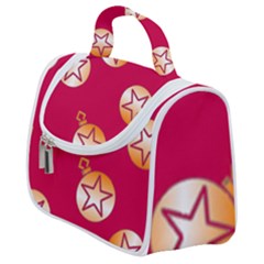 Orange Ornaments With Stars Pink Satchel Handbag