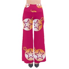 Orange Ornaments With Stars Pink So Vintage Palazzo Pants