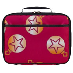 Orange Ornaments With Stars Pink Full Print Lunch Bag