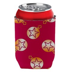 Orange Ornaments With Stars Pink Can Holder by TetiBright