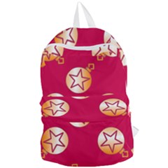 Orange Ornaments With Stars Pink Foldable Lightweight Backpack