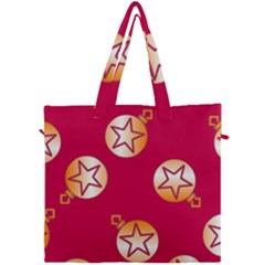 Orange Ornaments With Stars Pink Canvas Travel Bag