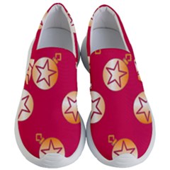 Orange Ornaments With Stars Pink Women s Lightweight Slip Ons