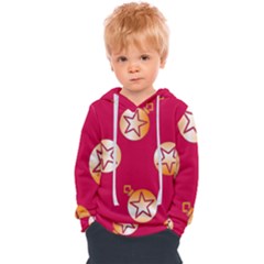 Orange Ornaments With Stars Pink Kids  Overhead Hoodie