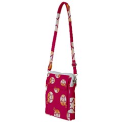 Orange Ornaments With Stars Pink Multi Function Travel Bag