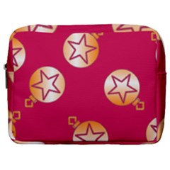 Orange Ornaments With Stars Pink Make Up Pouch (Large)