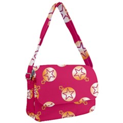 Orange Ornaments With Stars Pink Courier Bag