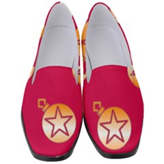 Orange Ornaments With Stars Pink Women s Classic Loafer Heels