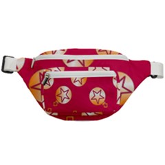 Orange Ornaments With Stars Pink Fanny Pack