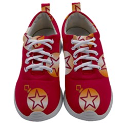 Orange Ornaments With Stars Pink Mens Athletic Shoes