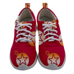 Orange Ornaments With Stars Pink Athletic Shoes