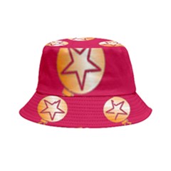 Orange Ornaments With Stars Pink Inside Out Bucket Hat