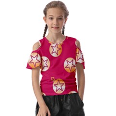 Orange Ornaments With Stars Pink Kids  Butterfly Cutout Tee