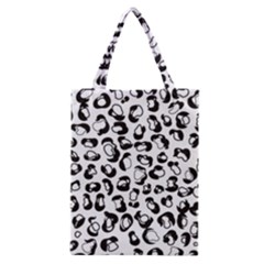 Black And White Leopard Print Jaguar Dots Classic Tote Bag