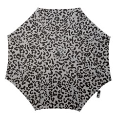 Leopard Print Gray Theme Hook Handle Umbrella (medium) by ConteMonfreyShop