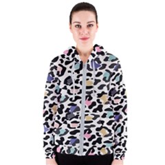 Jaguar Spots Colorful Women s Zipper Hoodie by ConteMonfreyShop