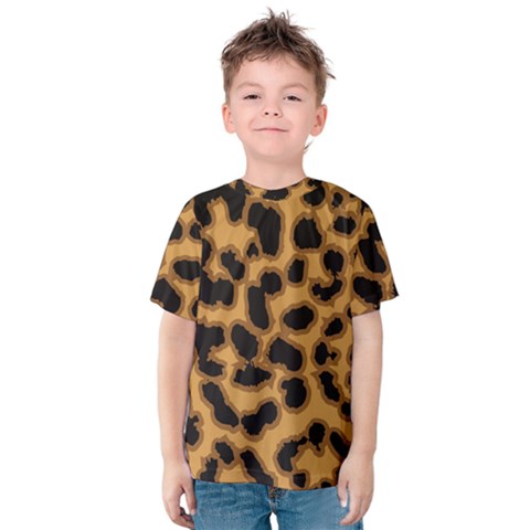 Leopard Print Spots Kids  Cotton Tee by ConteMonfreyShop