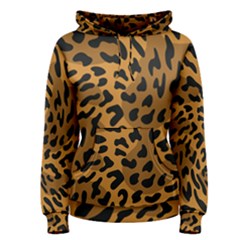 Leopard Print Jaguar Dots Brown Women s Pullover Hoodie by ConteMonfreyShop