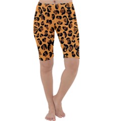Leopard Print Peach Colors Cropped Leggings  by ConteMonfreyShop