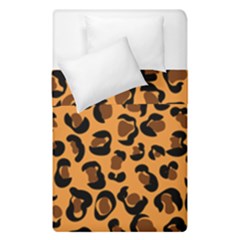 Leopard Print Peach Colors Duvet Cover Double Side (single Size) by ConteMonfreyShop