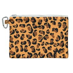 Leopard Print Peach Colors Canvas Cosmetic Bag (xl) by ConteMonfreyShop