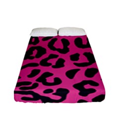 Leopard Print Jaguar Dots Pink Fitted Sheet (full/ Double Size) by ConteMonfreyShop