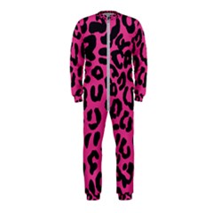 Leopard Print Jaguar Dots Pink Onepiece Jumpsuit (kids) by ConteMonfreyShop