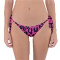 Leopard Print Jaguar Dots Pink Reversible Bikini Bottom View1