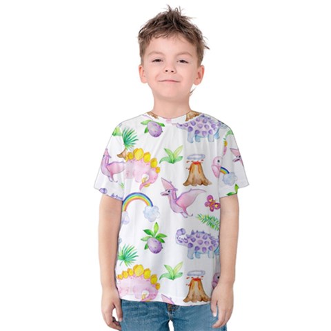 Dinosaurs Are Our Friends  Kids  Cotton Tee by ConteMonfreyShop