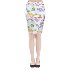 Dinosaurs Are Our Friends  Midi Wrap Pencil Skirt by ConteMonfreyShop