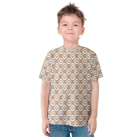 Brown Little Paws - Cute Cat Lover  Kids  Cotton Tee by ConteMonfreyShop