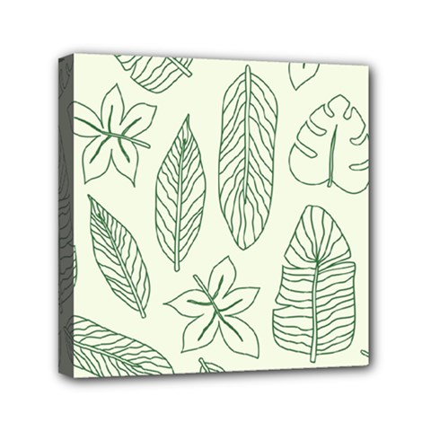 Banana Leaves Draw   Mini Canvas 6  X 6  (stretched) by ConteMonfreyShop