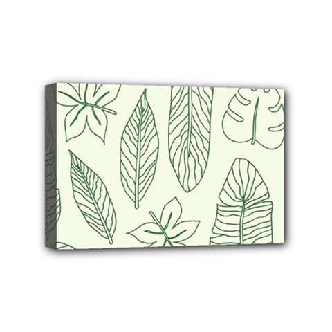 Banana Leaves Draw   Mini Canvas 6  X 4  (stretched)