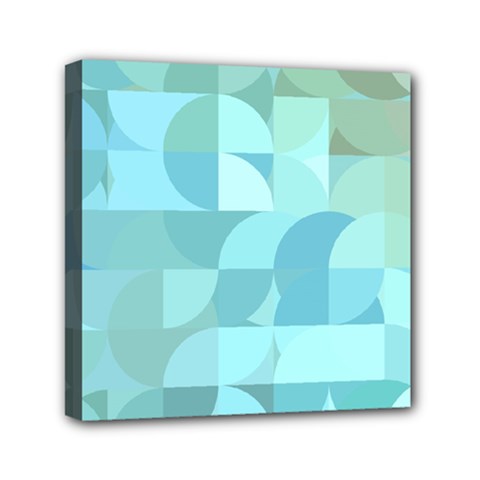 Geometric Ocean   Mini Canvas 6  X 6  (stretched) by ConteMonfreyShop