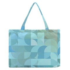 Geometric Ocean   Zipper Medium Tote Bag by ConteMonfreyShop