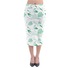 Green Nature Leaves Draw    Midi Pencil Skirt by ConteMonfreyShop