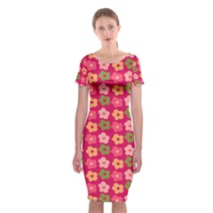 Little Flowers Garden   Classic Short Sleeve Midi Dress by ConteMonfreyShop