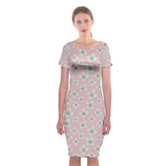 Pink Spring Blossom Classic Short Sleeve Midi Dress by ConteMonfreyShop